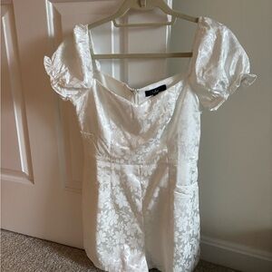 Lulu's Elegant White Romper